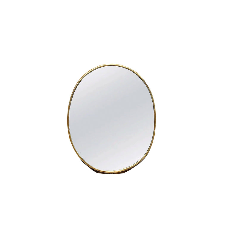 Brass Oval Mirror - Handmade Gold Bedroom Mirror