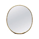 Antique Brass Mirror - Handmade Oval Golden Wall Mirror