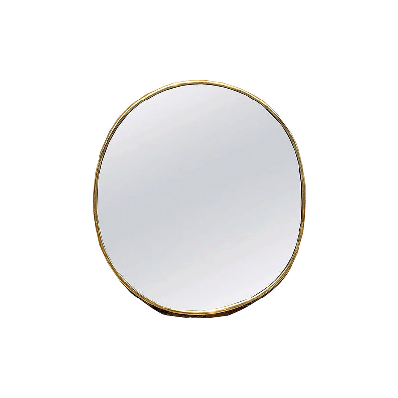Antique Brass Oval Mirror - Unlacquered Brass Mirror