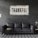 Thankful, cute farmhouse sign, framed canvas print, canvas sign, cute wall decor, living room bedroom wall art