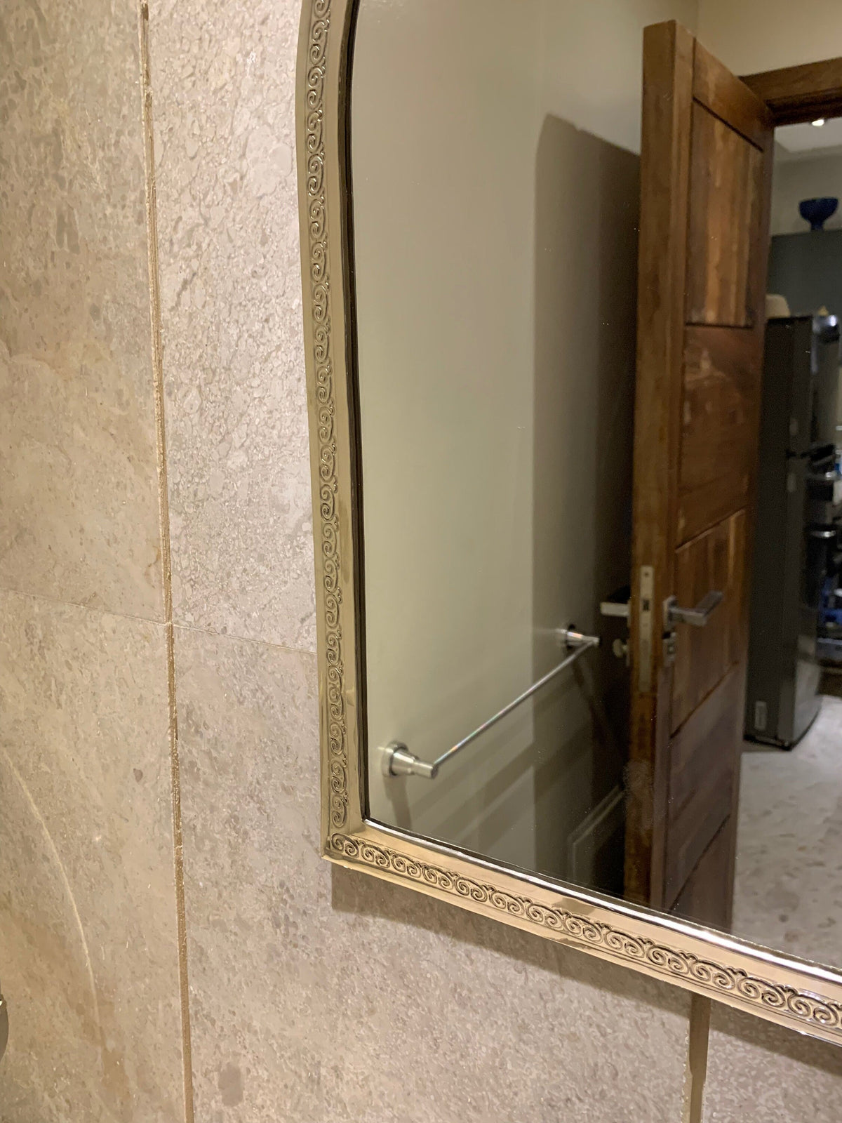 Moroccan Silver Arch Mirror, photo 5 of 9