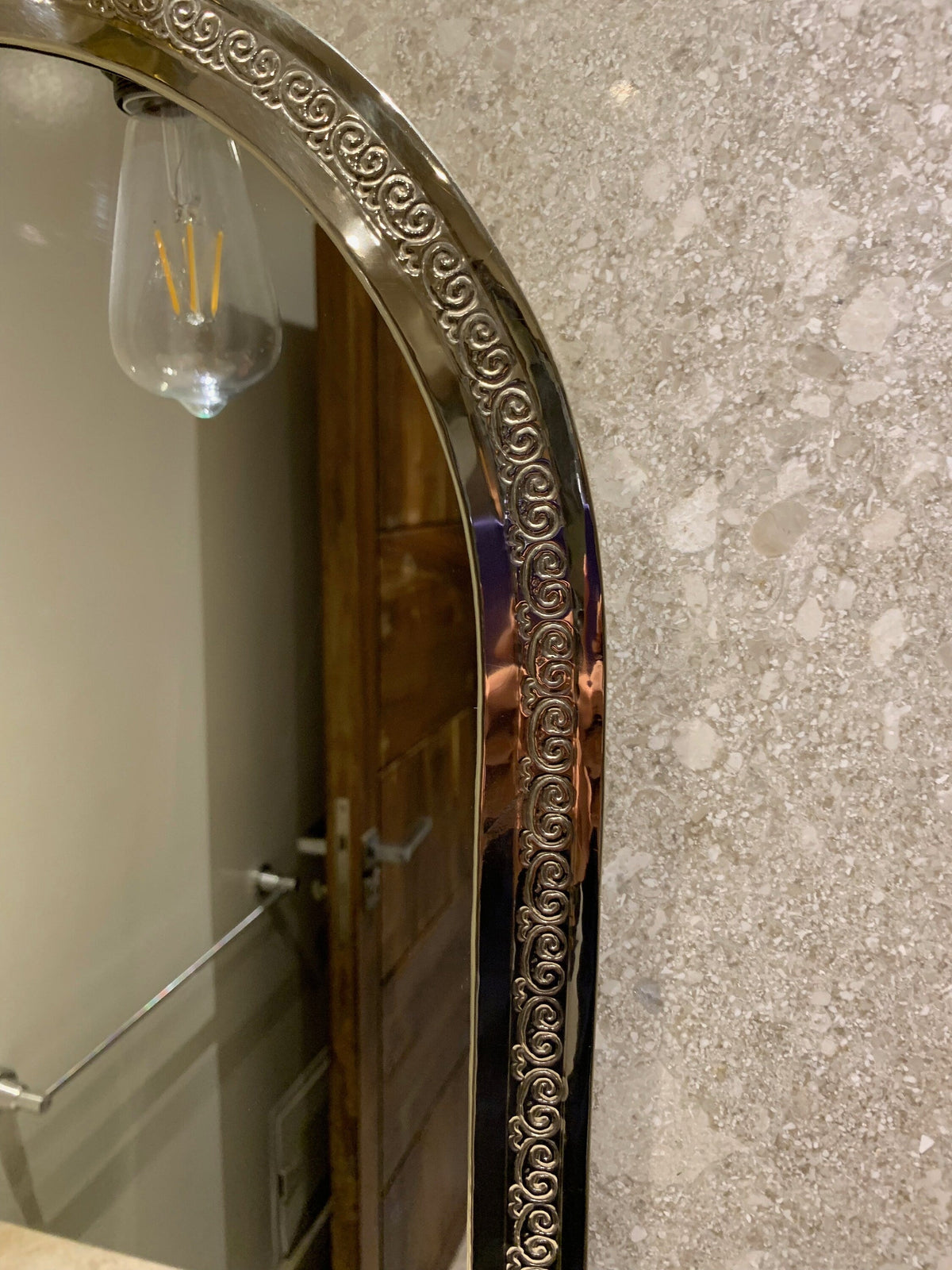 Moroccan Silver Arch Mirror, photo 3 of 9