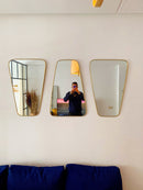 Gold Wall Brass Mirror - Triangle Mirror
