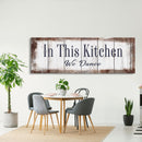 In This Kitchen We Dance Sign  Kitchen Canvas Sign  Wood Signs  Farmhouse Kitchen Signs  Wooden Signs  Kitchen Decor  Modern Farmhouse