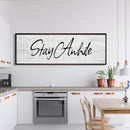 Stay awhile sign, Stay Awhile Canvas Print, Living Room Signs, Living room wall decor, Entryway Wood sign, wooden signs, Mothers Day gifts