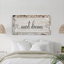 Sweet Dreams Canvas Sign, Master Bedroom Sign, Bedroom Wall Decor, Sign For Bedroom, distressed Canvas Sign, Sign Above Bed, Bedroom Art