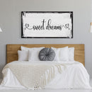 Master Bedroom Sign, Sweet Dreams Canvas Sign, Bedroom Wall Decor, Sign For Bedroom, distressed Canvas Sign, Sign Above Bed, Bedroom Art