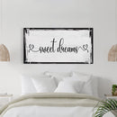 Master Bedroom Sign, Sweet Dreams Canvas Sign, Bedroom Wall Decor, Sign For Bedroom, distressed Canvas Sign, Sign Above Bed, Bedroom Art