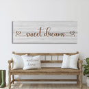 Sweet Dreams Sign, Large Bedroom Wall Decor over the Bed, Farmhouse Decor, Wall Art Decor, Canvas Print, Bedroom Wall Decor, guest room