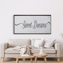 Sweet Dreams Sign, Large Bedroom Wall Decor over the Bed, Farmhouse Decor, Wall Art Decor, Canvas Print, Bedroom Wall Decor