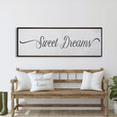 Sweet Dreams Sign, Large Bedroom Wall Decor over the Bed, Farmhouse Decor, Wall Art Decor, Canvas Print, Bedroom Wall Decor