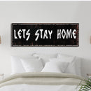 let's stay home sign, farmhouse canvas and wood signs, wooden signs for home, living room wall decor, home wall decor, farmhouse wall art