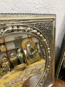 Moroccan Square Silver Mirror