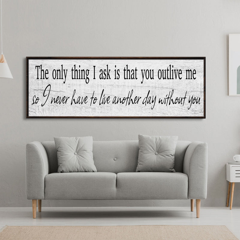 Yellowstone wedding vows, Beth and Rip, canvas and wood sign, above bed decor, wedding vows, above bed quote sign, the only thing I ask