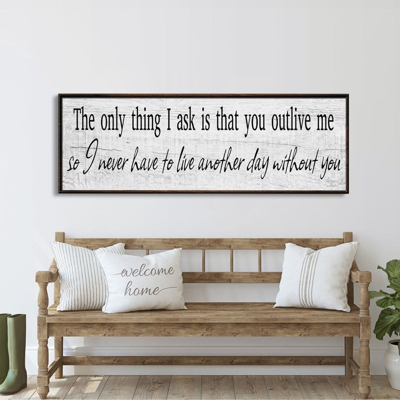 Yellowstone wedding vows, Beth and Rip, canvas and wood sign, above bed decor, wedding vows, above bed quote sign, the only thing I ask