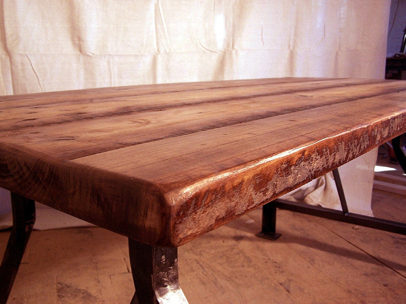 Wood Work Table, Industrial Table, Reclaimed Wood Table, Wood Dining Table, Office Desk, Mid Century Table, Welded Furniture, Factory Table