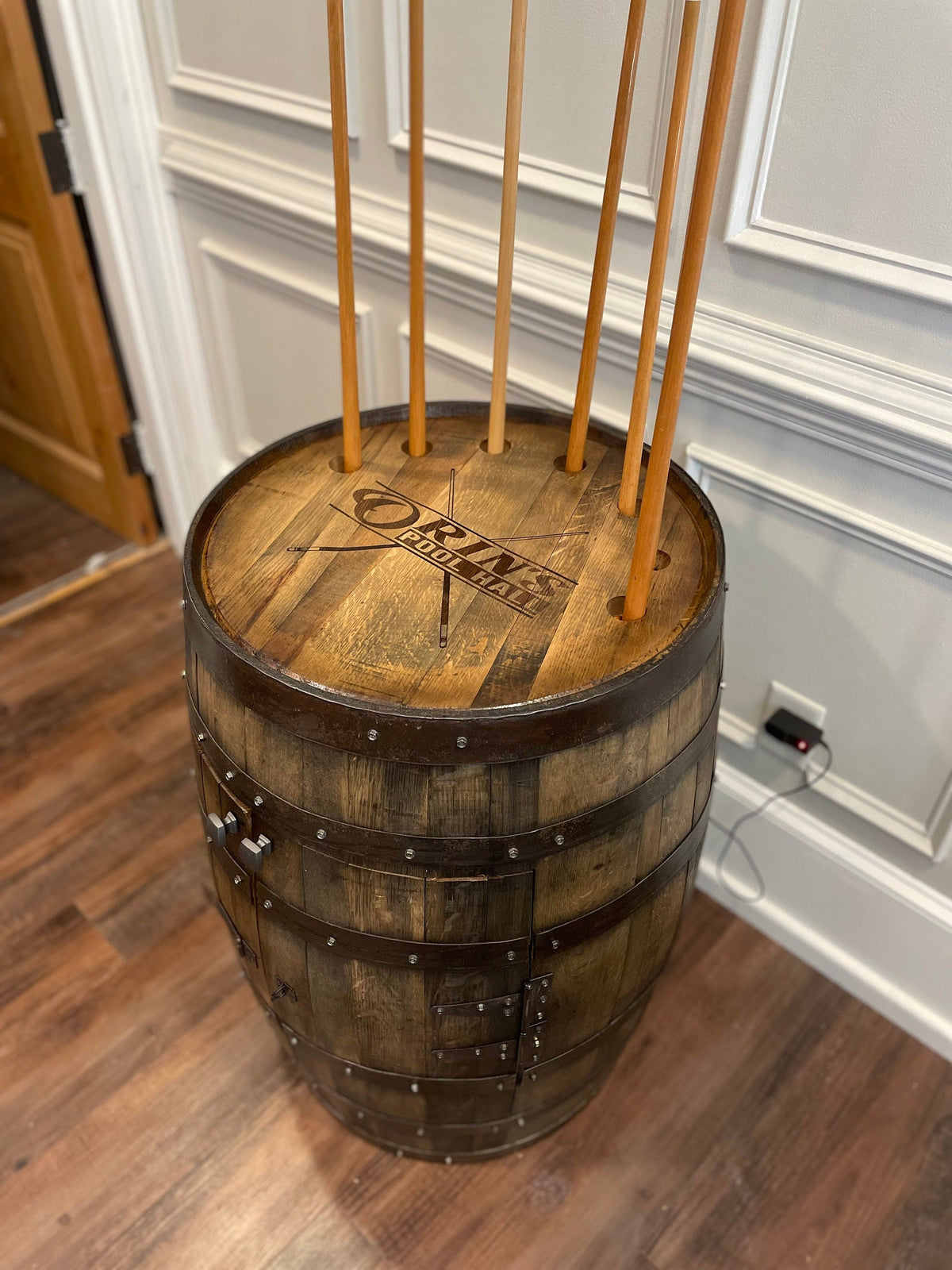 Whiskey Barrel Pool/Billiards Cabinet, photo 8 of 20