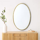 Brass Oval Wall Mirror - Handmade Gold Brass Frame Mirror