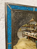 Moroccan Blue Frame Wall Mirror