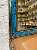 Moroccan Blue Frame Wall Mirror