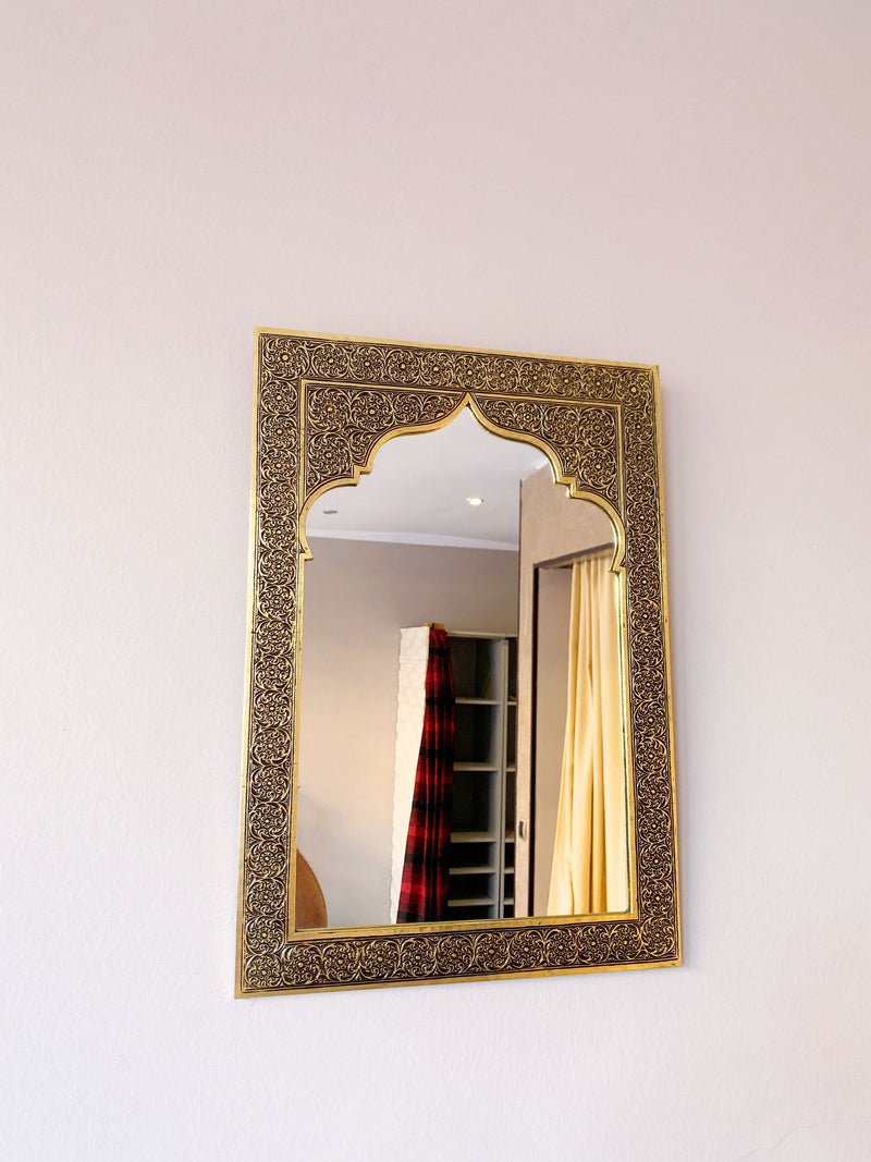 Moroccan Gold Brass Wall Mirror