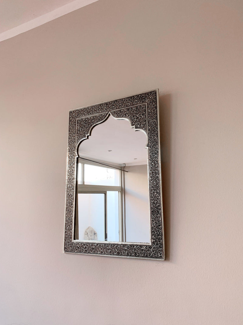 Moroccan Silver Mirror