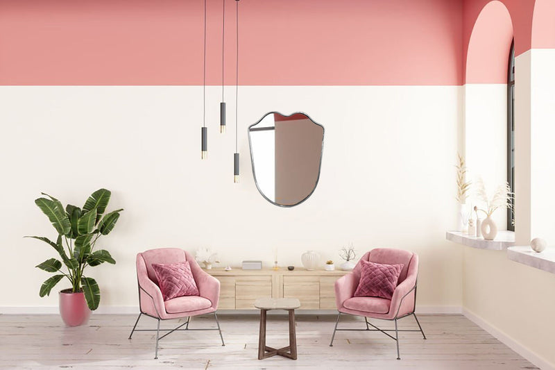 Brass Frame Wall Mirror - Modern Aesthetic Mirror