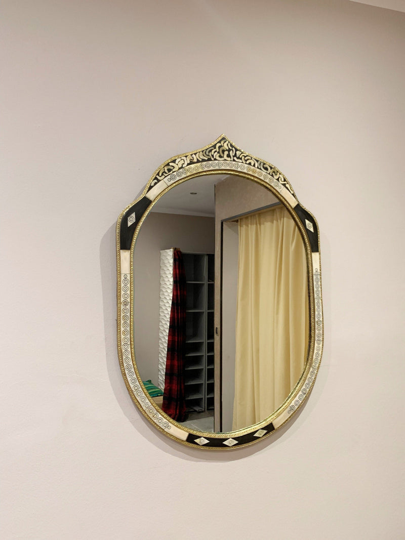 Handmade Bone Inlay Mirror