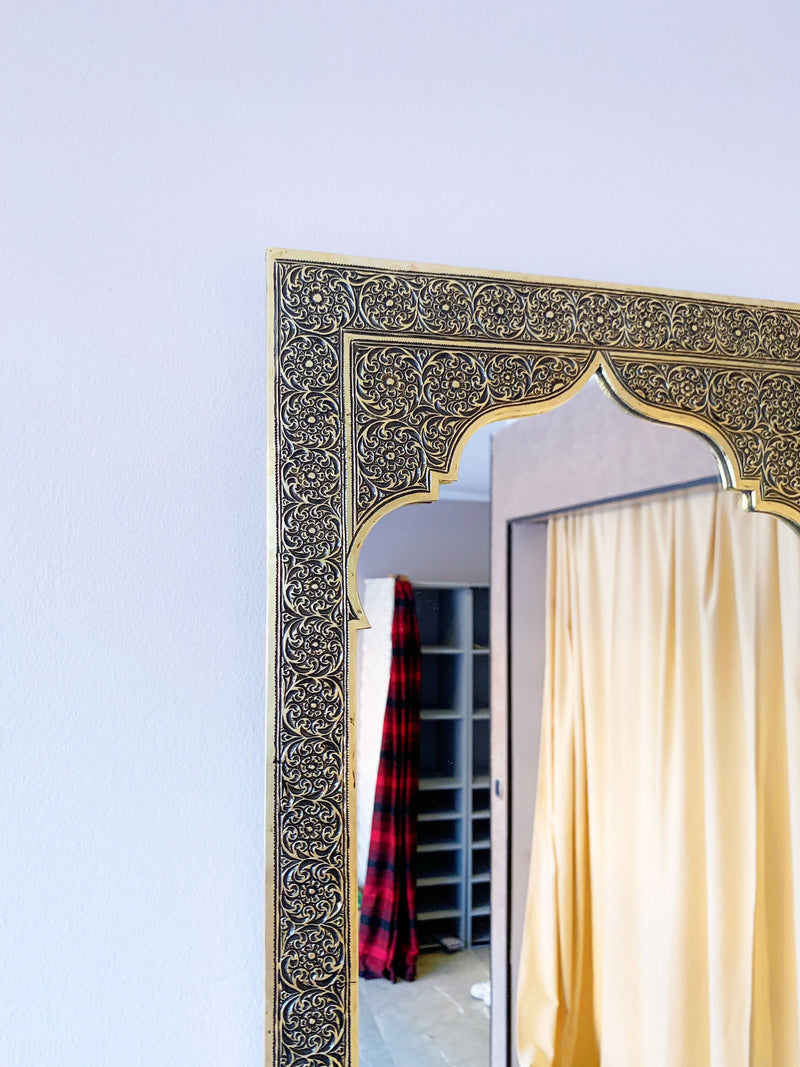 Moroccan Gold Brass Wall Mirror