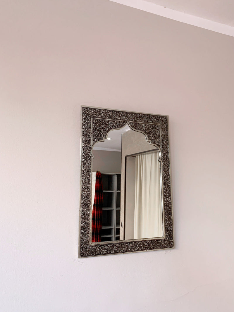 Moroccan Silver Mirror