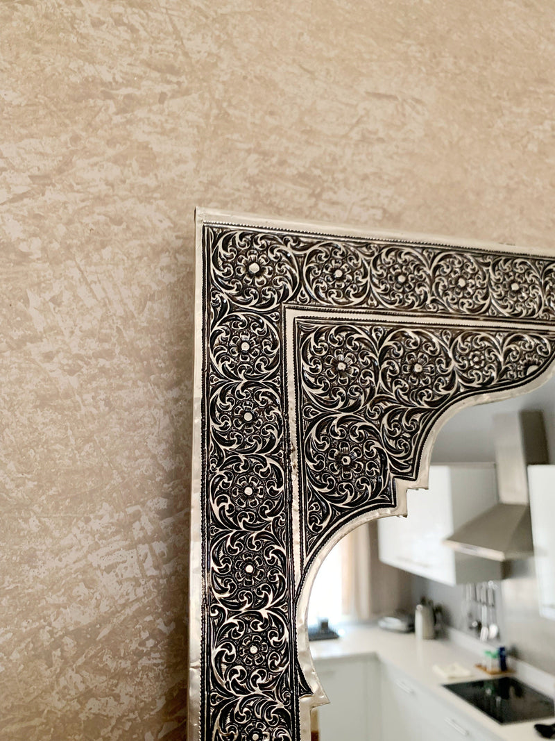 Moroccan Silver Mirror