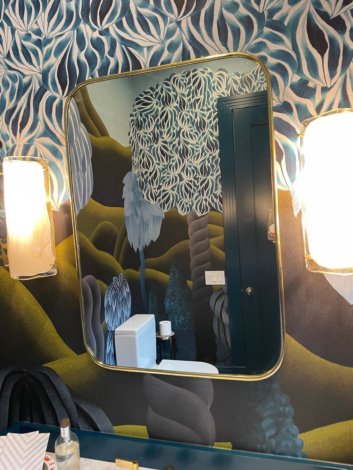 Rectangular Gold Brass Mirror -  unlacquered Brass Frame Mirror, photo 8 of 15