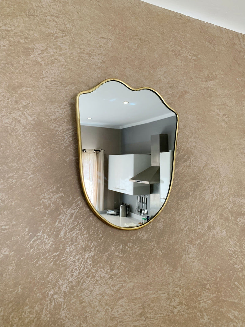 Brass Frame Wall Mirror - Modern Aesthetic Mirror