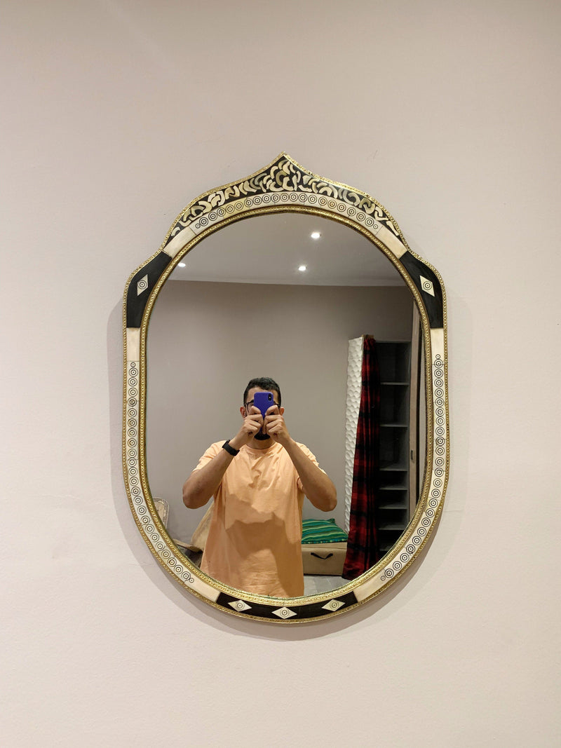 Handmade Bone Inlay Mirror