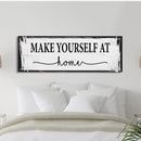 Make yourself at home canvas sign, canvas print, guest room sign, guest room wall decor, guestroom, farmhouse wall decor