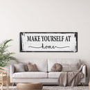 Make yourself at home canvas sign, canvas print, guest room sign, guest room wall decor, guestroom, farmhouse wall decor