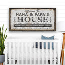 Grandma & Grandpas House Canvas Sign | Personalizable Grandparent Gift