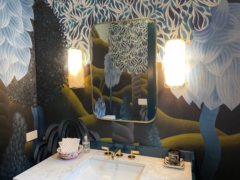 Rectangular Gold Brass Mirror -  unlacquered Brass Frame Mirror