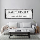 Make yourself at home canvas sign, canvas print, guest room sign, guest room wall decor, guestroom, farmhouse wall decor