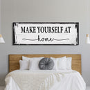 Make yourself at home canvas sign, canvas print, guest room sign, guest room wall decor, guestroom, farmhouse wall decor