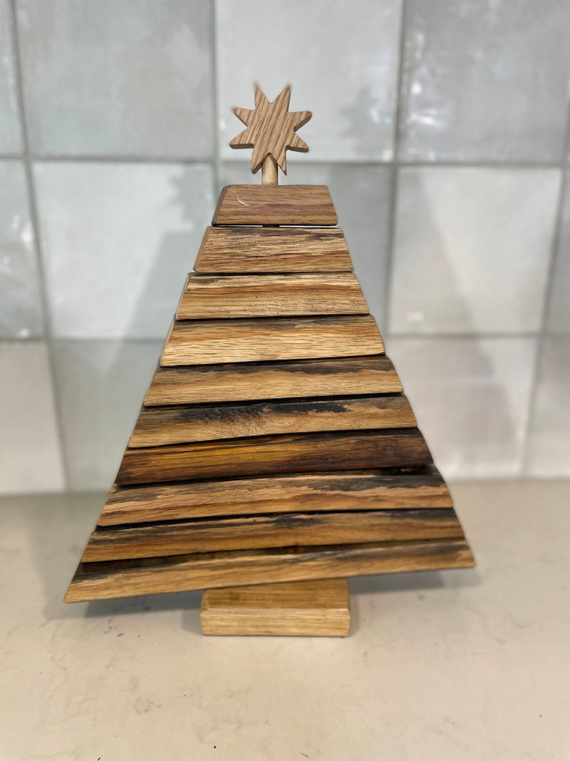 Bourbon Barrel Christmas Trees- Two sizes available