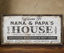 Grandma & Grandpas House Canvas Sign | Personalizable Grandparent Gift