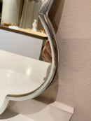 Silver Flower Mirror - Handmade Brass Wall Mirror