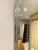 Moroccan Handmade Silver Arch Mirror