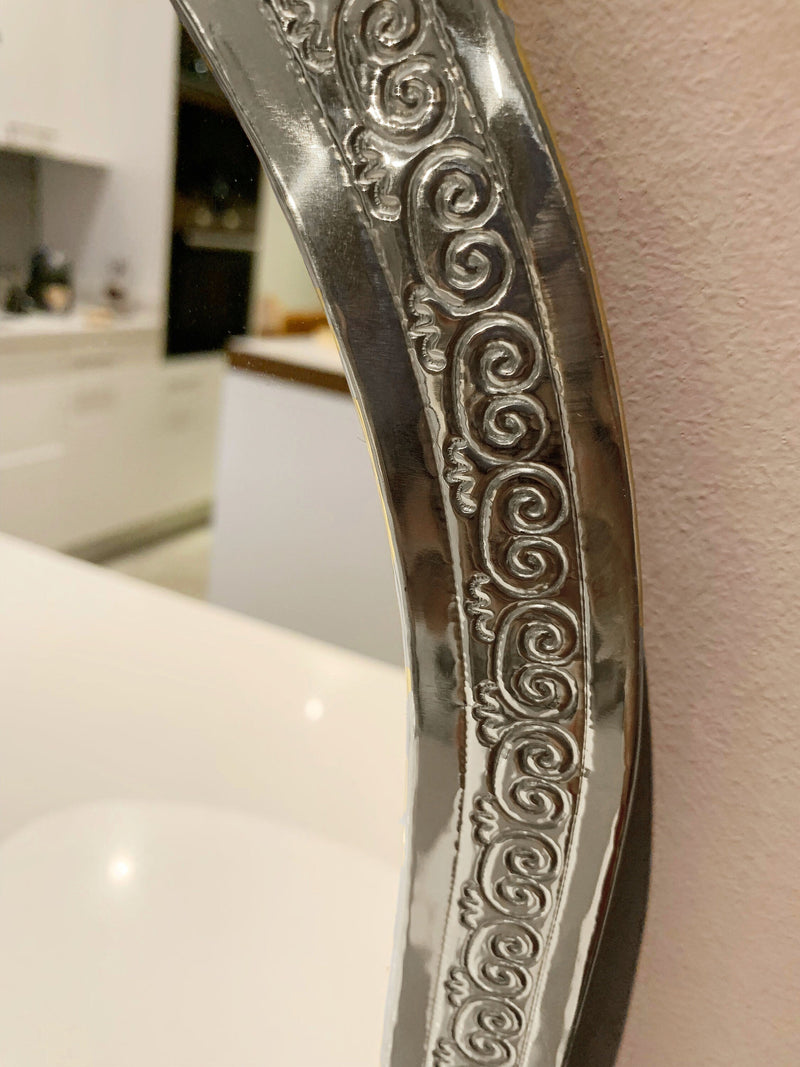 Moroccan Handmade Silver Arch Mirror