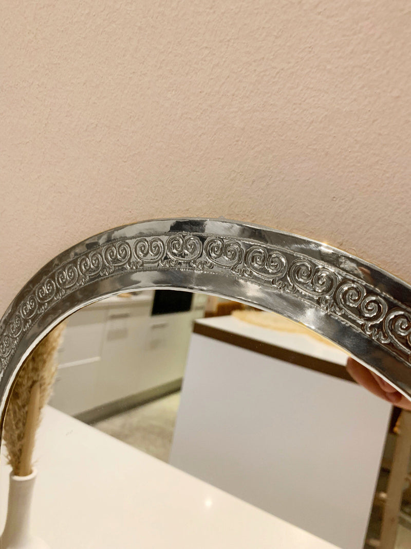 Moroccan Handmade Silver Arch Mirror