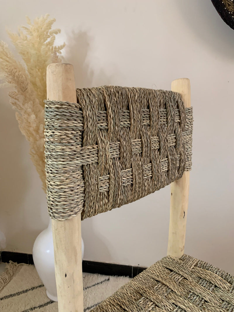 Black Wooden Dining Chairs - Handmade Moroccan Style