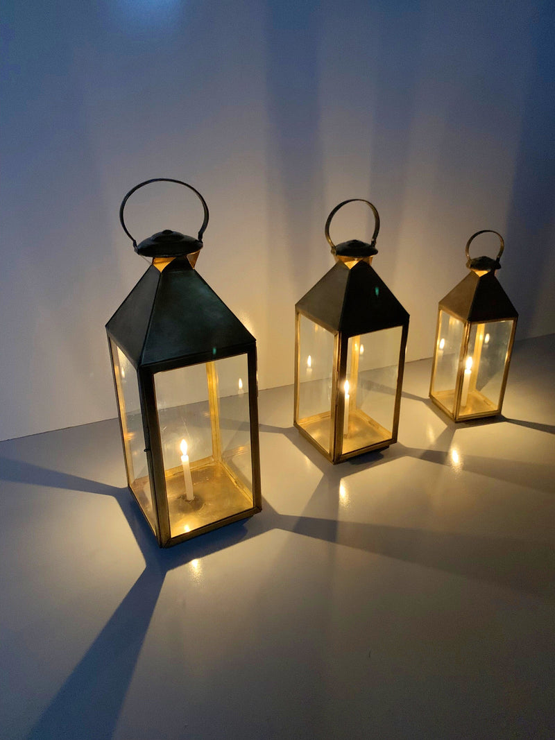 Brass Lantern light - Gold Lantern Lamp - Hanging Lanterns