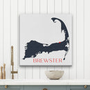 Cape Cod Canvas Map Sign | Customizable Silhouette Cape Wall Decor