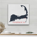 Cape Cod Canvas Map Sign | Customizable Silhouette Cape Wall Decor